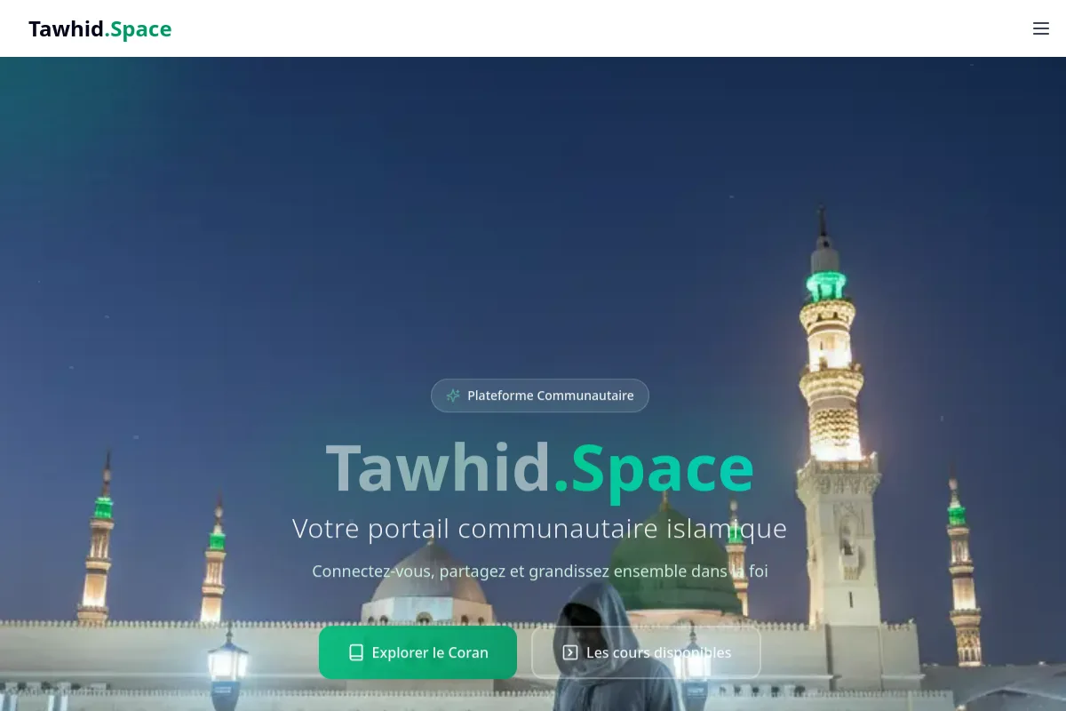 Aperçu du site Tawhid.Space